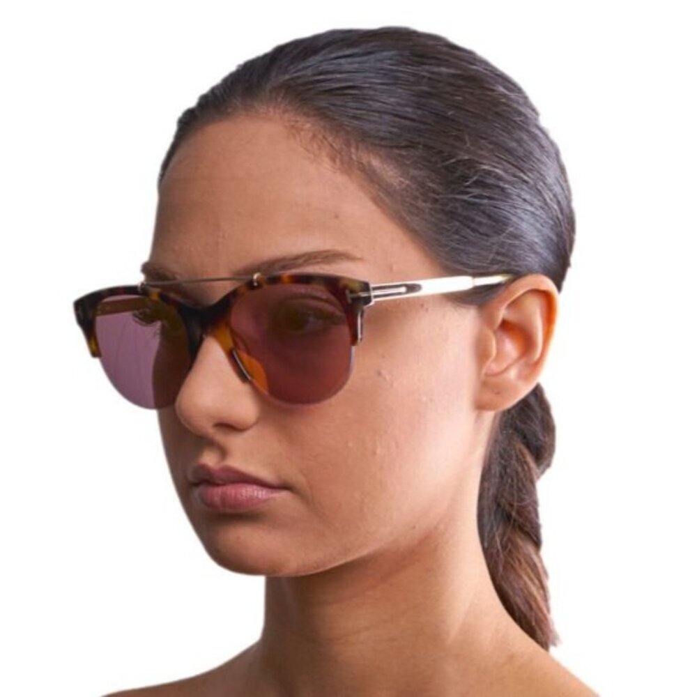 NWT Tom Ford FT0517 Havana Round 55mm Sunglasses